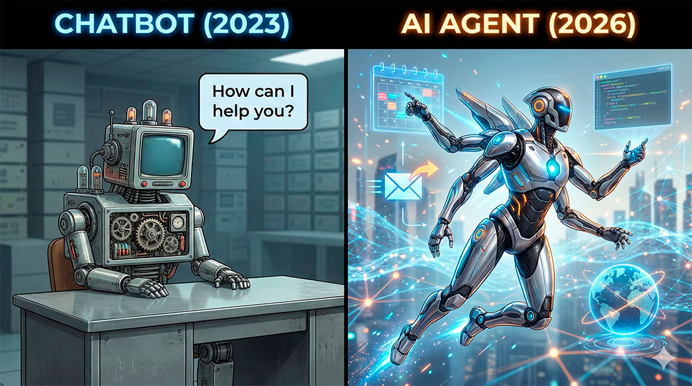 Agentes de IA vs. Chatbots: Entendiendo la próxima gran evolución